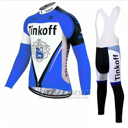 2017 Cycling Jersey Tinkoff Blue Long Sleeve and Bib Tight